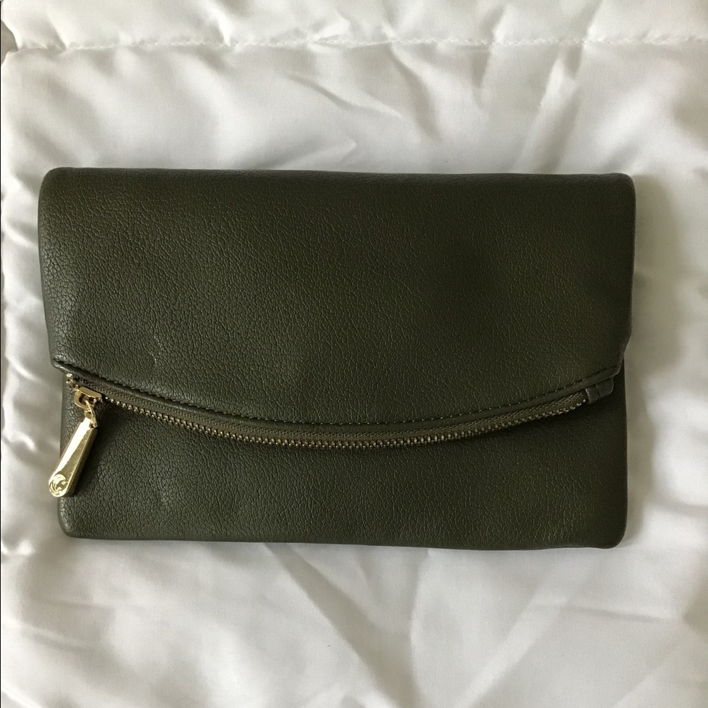 Clutch/Shoulder Faux Leather Purse